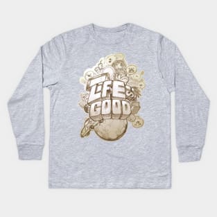 Life Is Good (sketch) Kids Long Sleeve T-Shirt